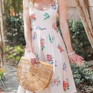 bamboo handbag tote for the beach new with tags MIUCO